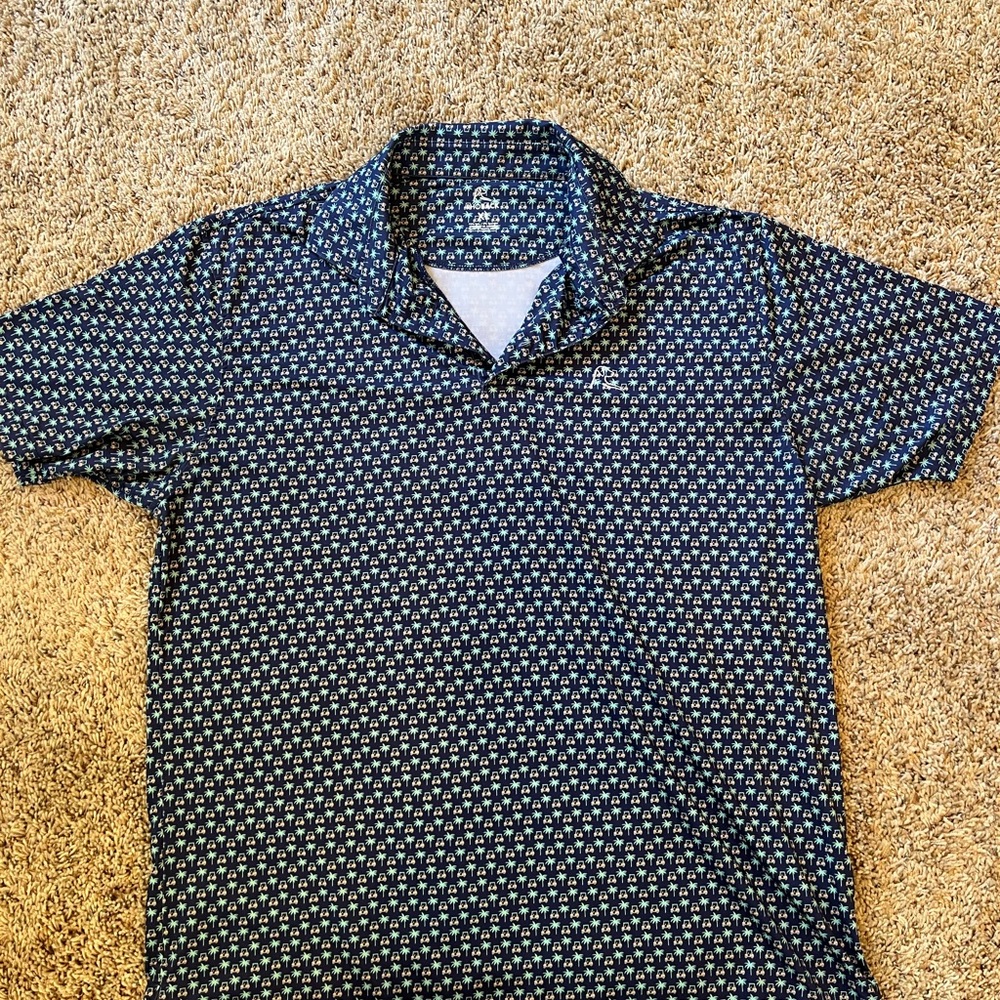 Rhoback Golf Cart & Palm Trees Polo Shirt